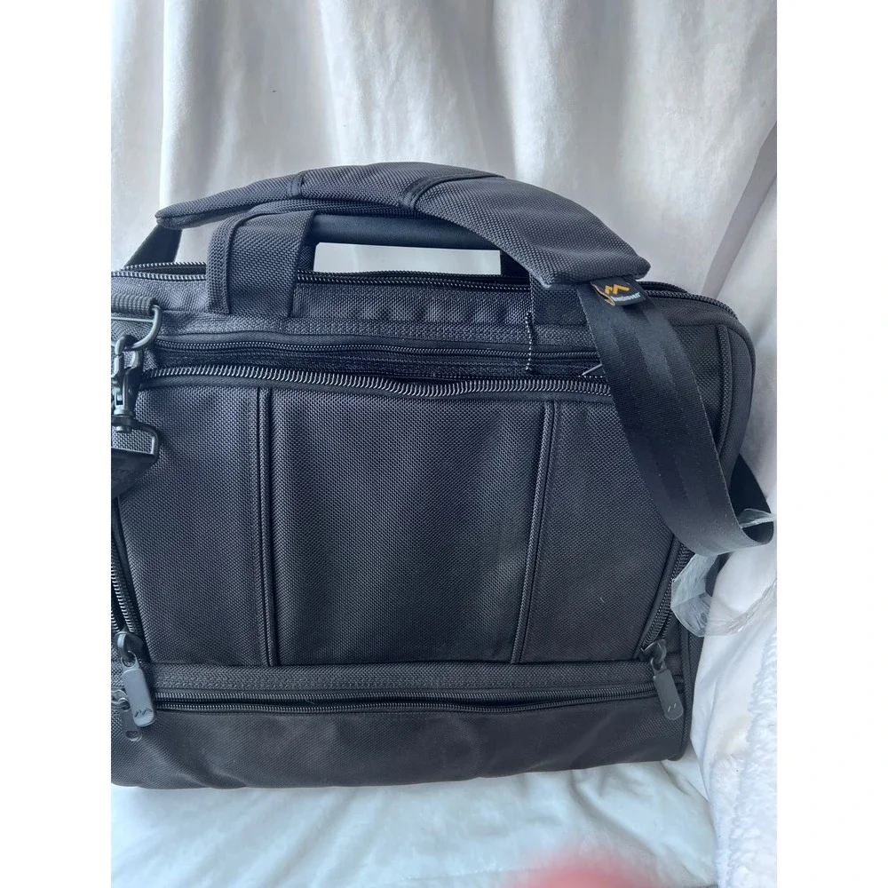 Professional Unisex Brenthaven Laptop Briefcase Messenger Bag Large Black